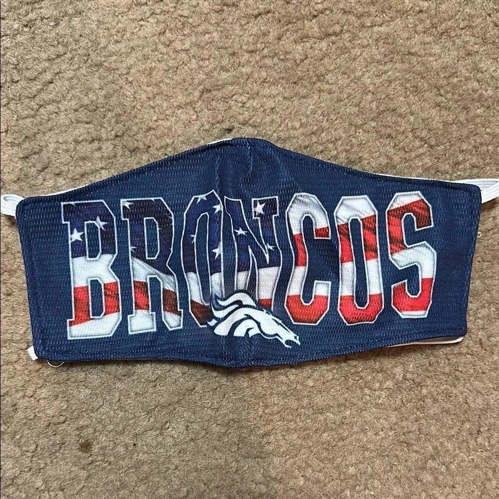 NFL Denver Broncos Face Masks - Red, Blue, White 🌙
